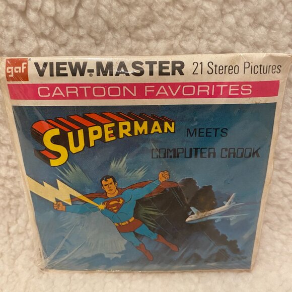 VTG View Master Reel Superman Meets Computer Crook New Booklet Included DC Comic - Picture 4 of 4